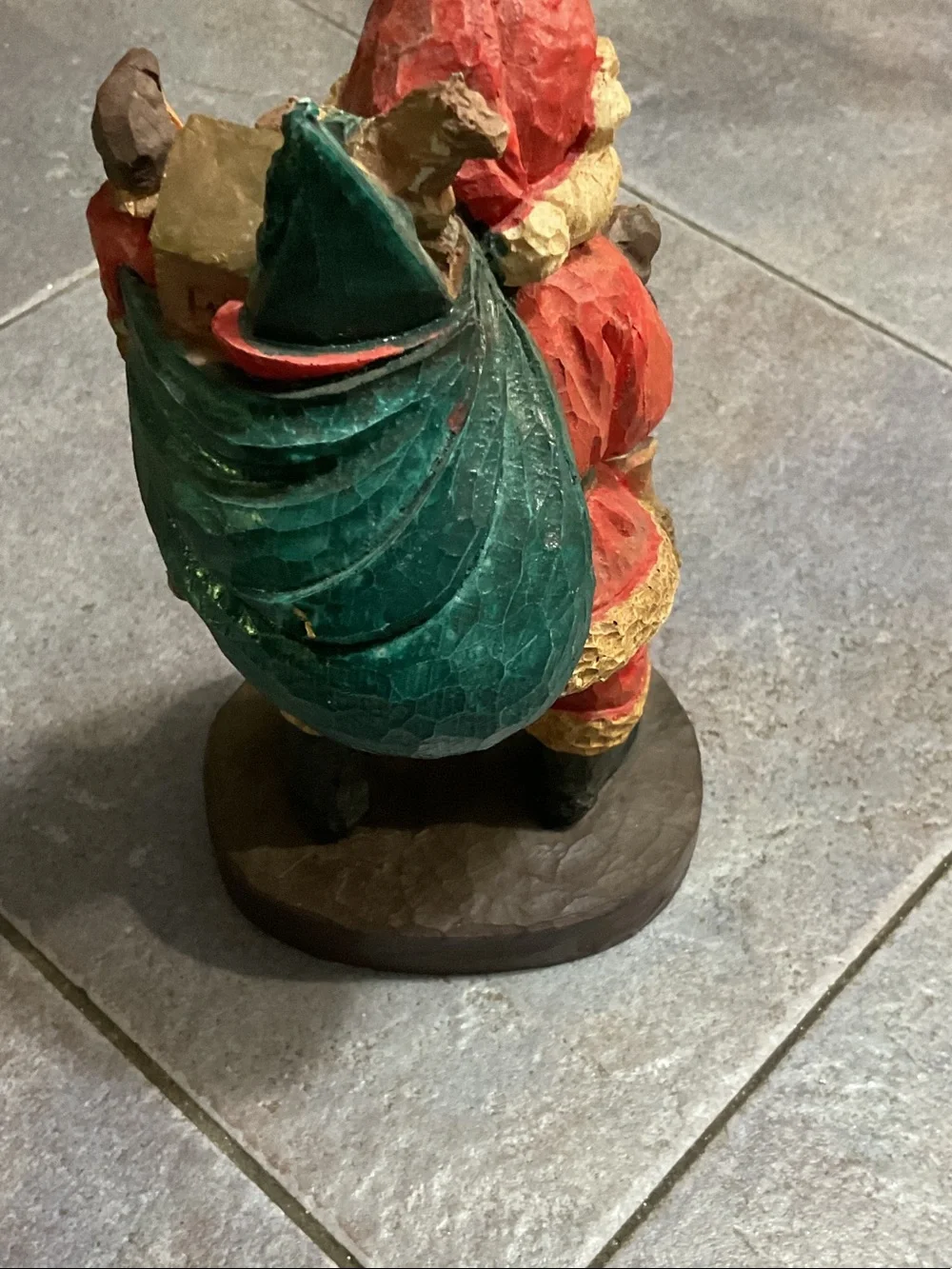 Santa Figurine Holiday Decor - Red/Green